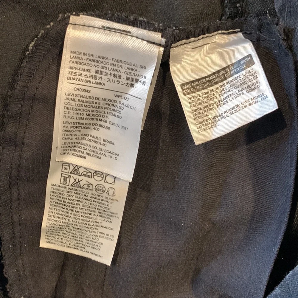 Levi’s Jacket Black denim size Medium Moto Vintage - Picture 7 of 7